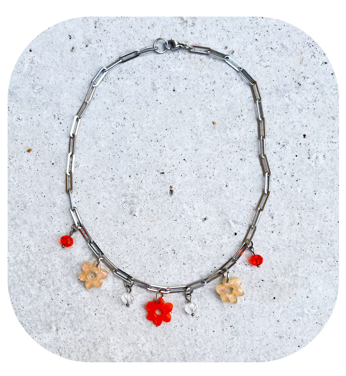 Collier So Glitterous Orange Crush - pièce unique