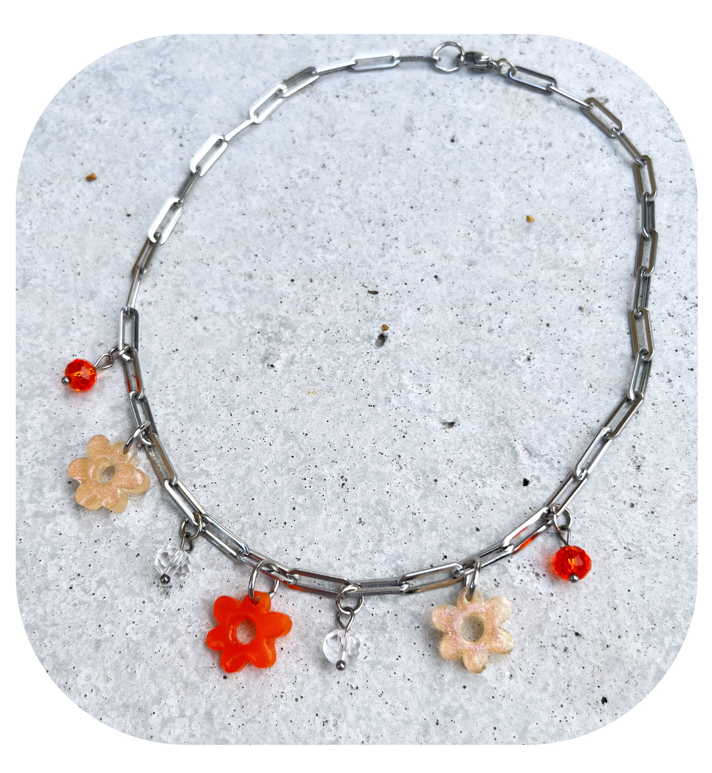 Collier So Glitterous Orange Crush - pièce unique