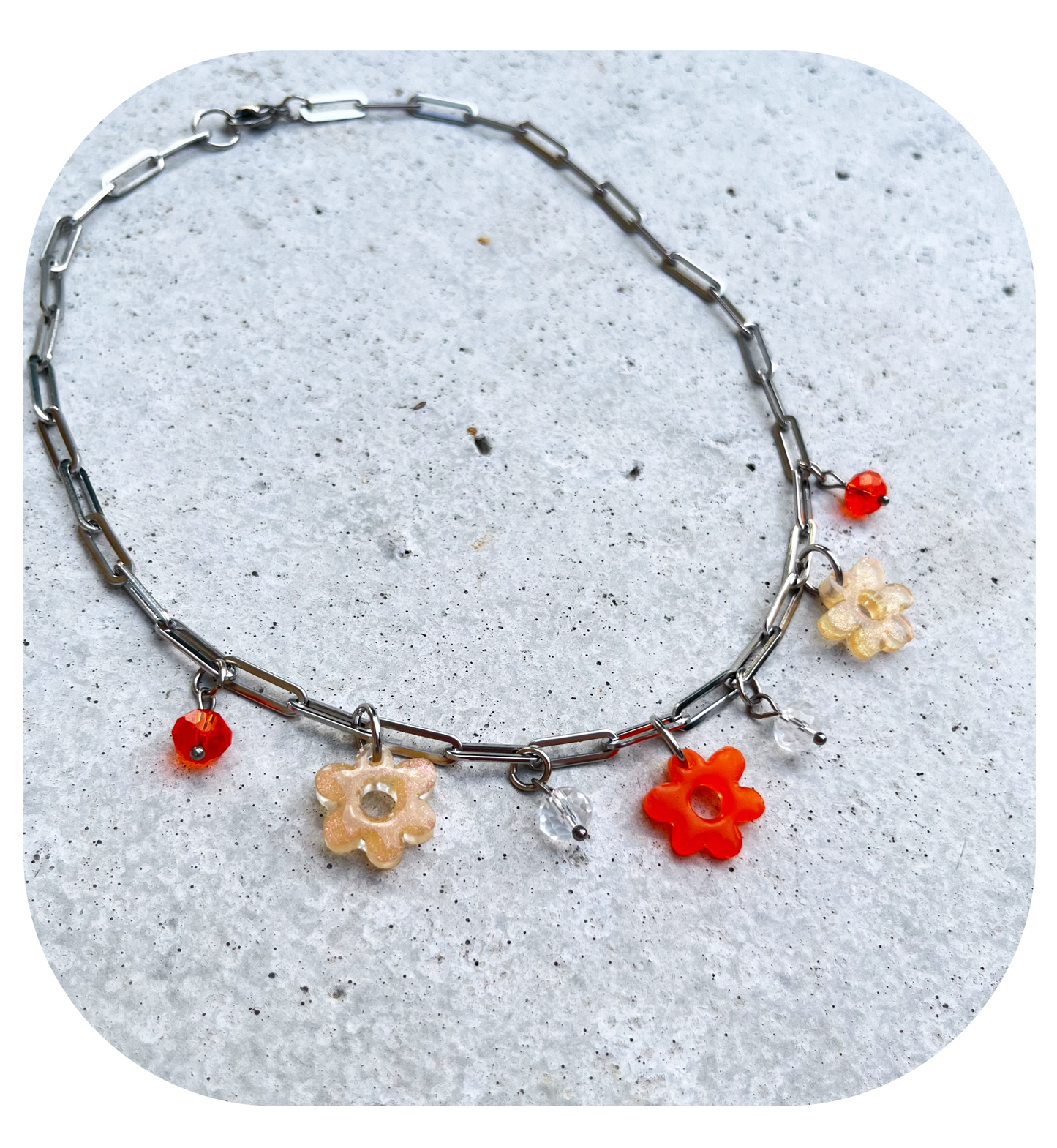 Collier So Glitterous Orange Crush - pièce unique